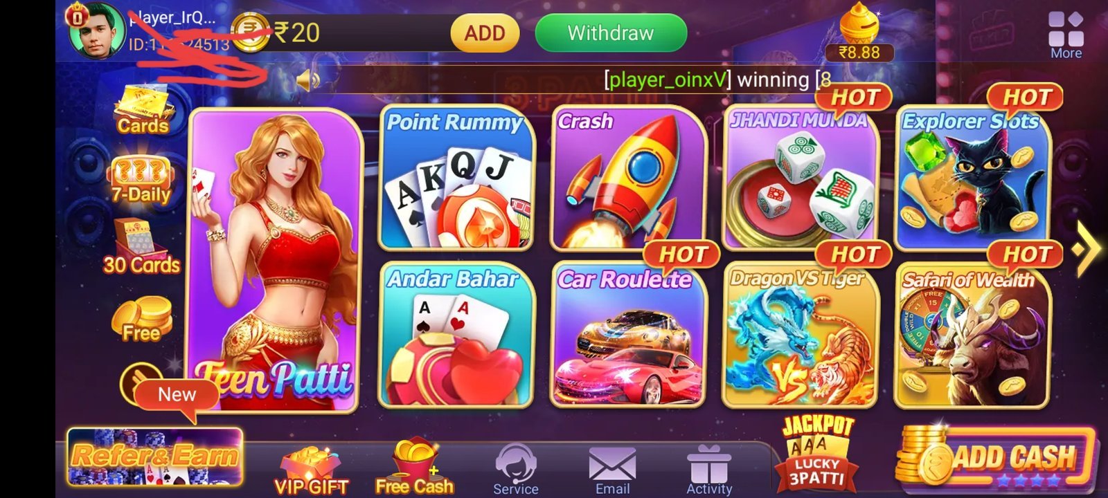 All Available Game In Teen Patti Master APK ?