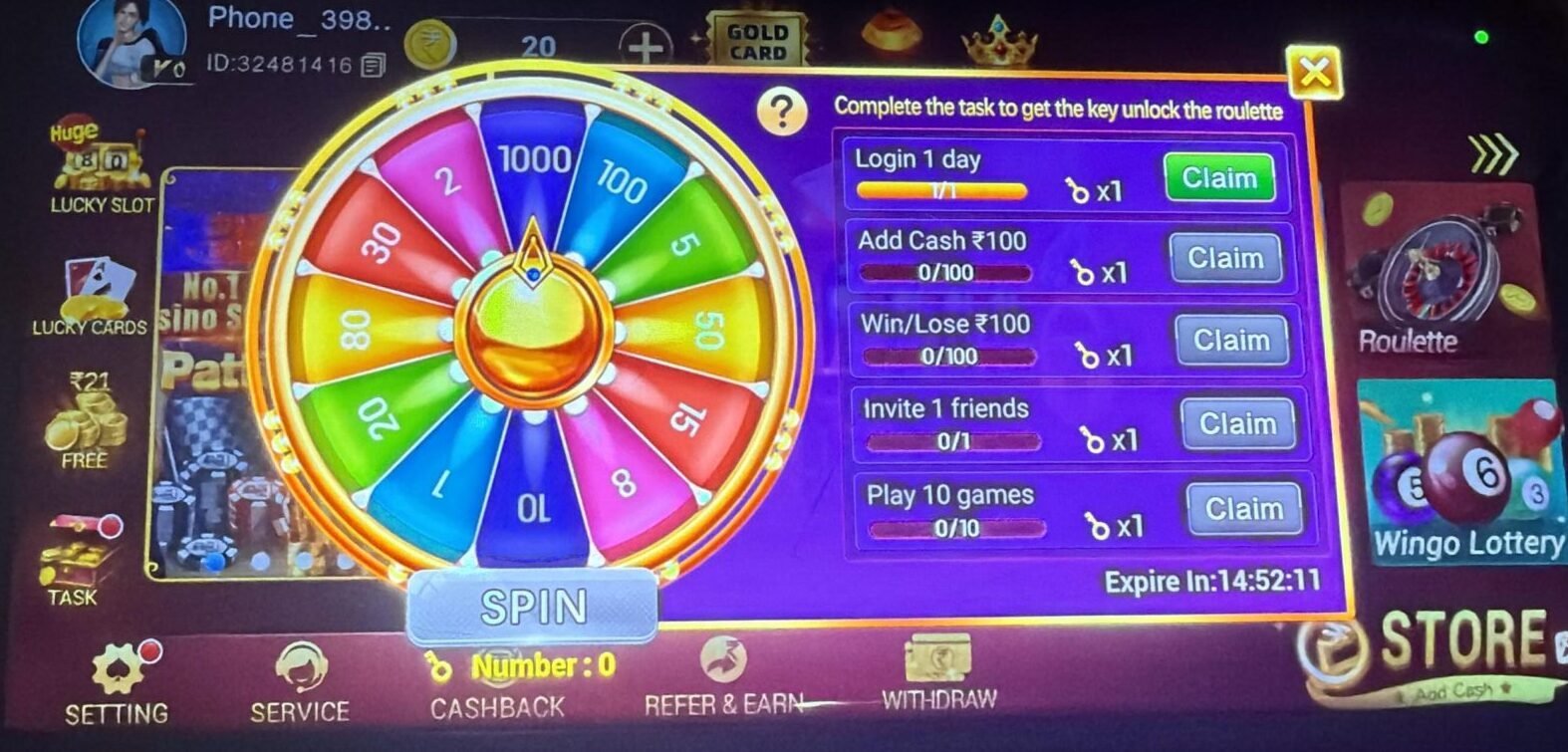 Teen Patti Refer And Earn Task